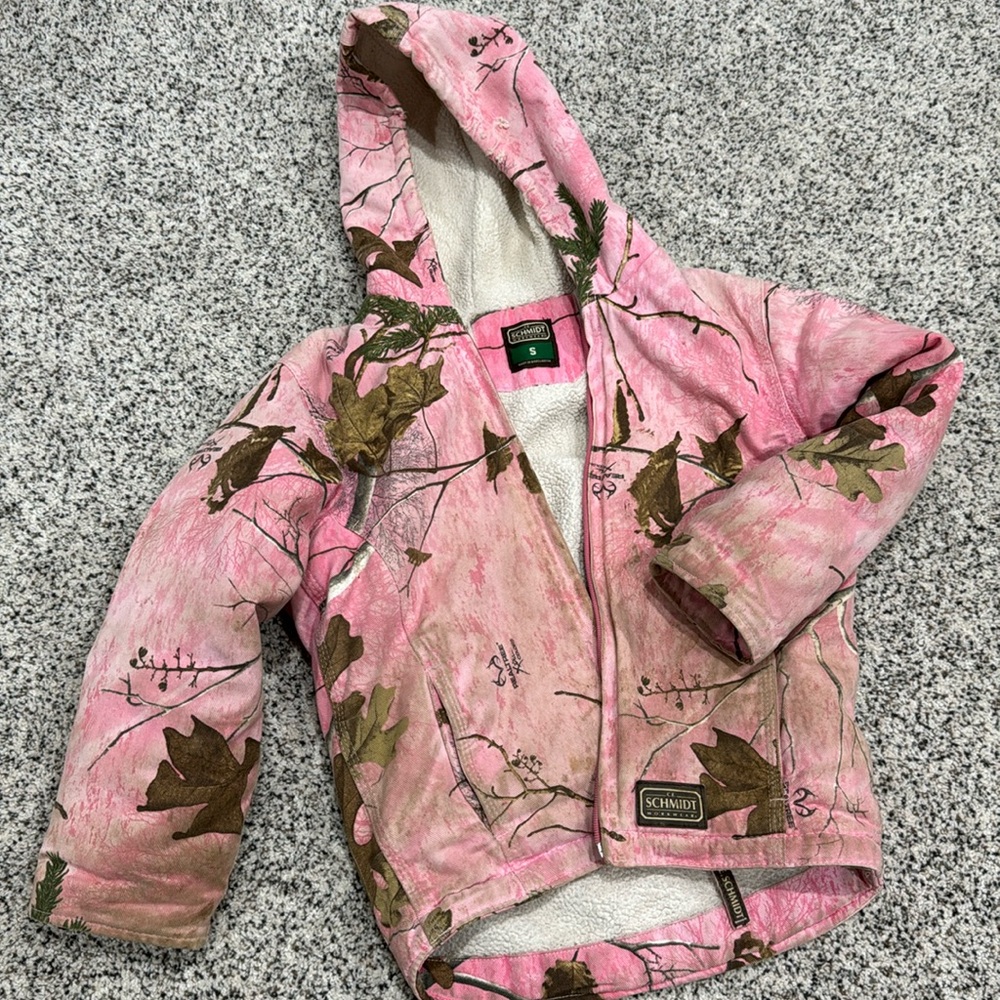 Kids Pink Camo Jacket by Schmidt